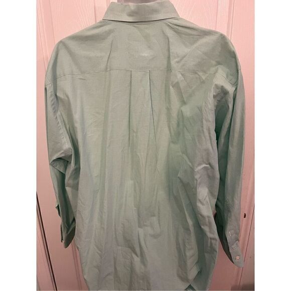Nautica Light Green Casual Button Down. Size 17.5 XL - Picture 6 of 6